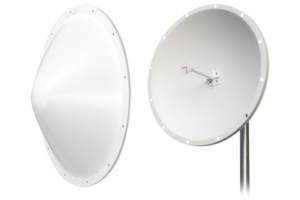 Kit de Antena y radomo, ganancia de  28 dBi, rango de frecuencia extendida (4.9 a 6.5 GHz), conectores N-Macho, incluye jumper, distancia de hasta 15 km
