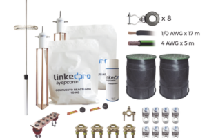 Kit Pararrayo  LINKEDPRO con Accesorios de Instalación en Torre de Hasta 12 m de Altura.