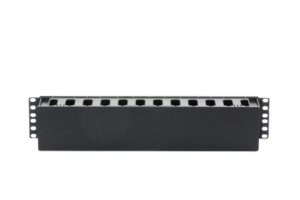 Organizador de Cables Horizontal de 2U para Rack de 19", Fabricado en Polímero Resistente a Deformaciones y Rayones