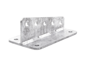 Ancla Aleta de 5 Orificios con 4 Puntos de Fijación. Uso en Fijación de mástiles. Galvanizado por Inmersión en Caliente.