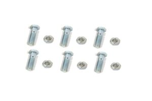 Paquete de 6 tornillos y tuercas de acero inoxidable 1/2 x 3 1/2”.