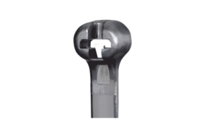 Cincho de Nylon 6.6 Dome-Top®, Con Lengüeta de Bloqueo de Acero Inoxidable, 620 mm largo x 7mm ancho, Color Negro, Exterior Resistente a Rayos UV, Paquete de 100pz