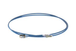 Patch Cord Cat6A, Diametro Reducido 28 AWG, Blindado S/FTP, CM/LS0H, 15 m, Color Azul