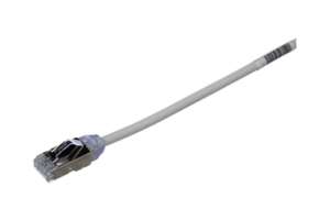 Patch Cord Cat6A, Diametro Reducido 28 AWG, Blindado S/FTP, CM/LS0H, 15 m, Color Gris