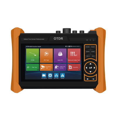 Probador de Vídeo y OTDR / Pantalla LCD de 7" / IP ONVIF / 8MP TVI + 8MP CVI + 8MP AHD + SDI/EX‐SDI + Cable TDR / Prueba de Red de Fibra Óptica