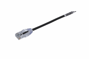 Cable de Parcheo TX6, UTP Cat6, Diámetro Reducido (28AWG), Color Negro, 20 cm