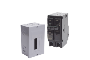 Kit Centro de Carga para sobreponer con 1 Interruptor Térmico de 2 Polos, 20Amp 120/240Vca 10kA.