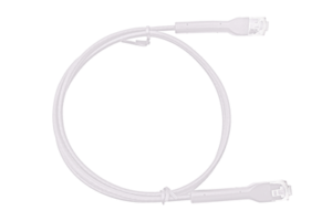 Cable de Parcheo Ultra Slim Con Bota Flexible UTP Cat6A - 0.20 cm Blanco Diámetro Reducido