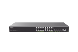 Switch Gigabit PoE+ Administrable / 24 puertos 10/100/1000 Mbps + 4 Puertos SFP Uplink / Hasta 360W / Compatible con GWN Cloud.