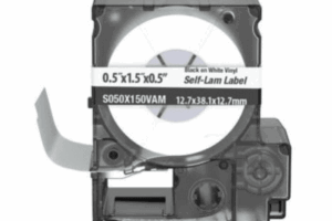 Casete de 175 Etiquetas Autolaminadas de 12.7 x 38.1 mm, para Cables de 4 a 8.1 mm de Diámetro, Área de Impresión Color Blanco