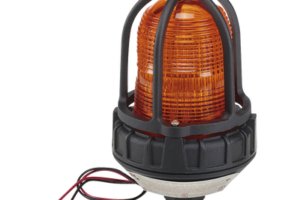 Luz estroboscópica para ubicaciónes peligrosas,  montaje tipo tubo, 12-24 VCD, color Ámbar