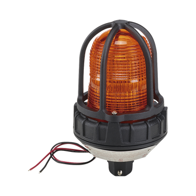 Luz estroboscópica para ubicaciónes peligrosas, montaje tipo tubo, 12-24 VCD, color Ámbar