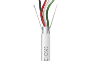 Bobina de 305 M de Cable 4X22 AWG BLINDADO / RISER / Color Blanco / Para Aplicaciones de Audio, Seguridad y Control