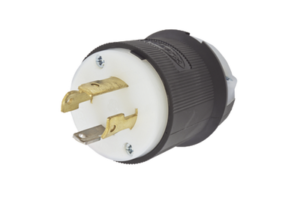 Clavija con Bloqueo de Media Vuelta Industrial 30 a 125/250 V CA / 3 Polos 4 Hilos / Nema L14-30P.