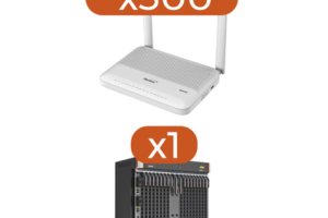 KIT 300 ONU GPON WiFi 6, Doble Banda 2.4/5 GHz , con 4 puertos Gigabit Ethernet + 2 POTS + 1 USB + 1 CATV (RF) + 1 OLT AN6000-17