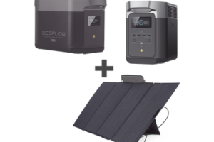 Kit de Estación de Energía Portátil 2048Wh + Batería Externa 2048Wh + Panel Solar Flexible 400W (4096Wh Totales)