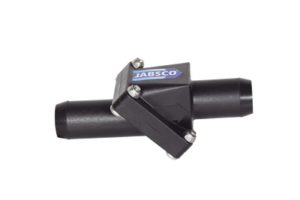 Válvula anti retorno en linea para mangueras de 1 pulgadas.