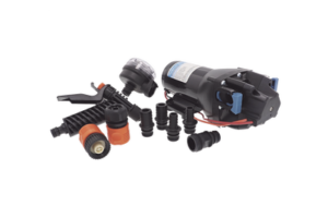 Bomba de lavado Hotshot HD 4'  a 12 Vcd de alta presión y alto caudal, 15 lpm/4 gpm 60 psi