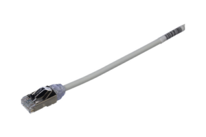 Patch Cord Cat6A, Diametro Reducido 28 AWG, Blindado S/FTP, CM/LS0H, 3 m, Color Gris