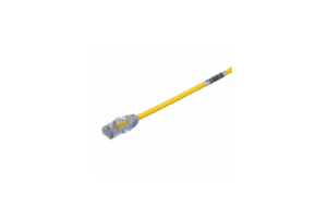 Cable de Parcheo UTP Cat6A, CM/LSZH, Diámetro Reducido (28AWG), Color Amarillo, 4ft