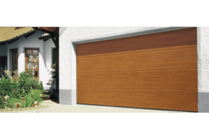 Sección para puerta de Garage / Linea Central / Imitacion MADERA / Golden Oak / Para GARAGE107 / Estilo Americana.