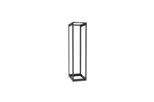 Rack de Cuatro Postes Estándar de 19", Rieles Roscados #12-24, Profundidad Ajustable de 23 a 42 in, 45 Unidades de Rack, Color Negro
