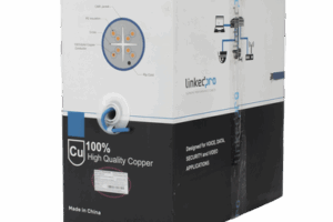 Bobina de cable U/UTP Cat6A de 305 mts, Color Azul, CMR, soporta 10G-BaseT para transmisión de frecuencias de hasta 500MHz, UL