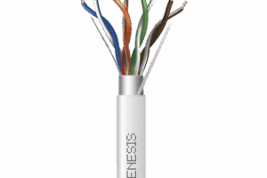 Bobina de 305 Metros de Cable Cat5e / Calibre 24 AWG BLINDADO / PLENUM / Color Blanco para aplicaciones de Voz y Datos