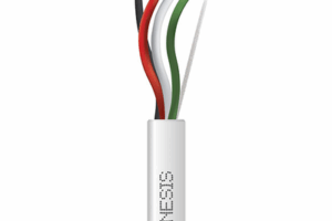 Bobina de 152 Metros de Cable / Calibre 16 / 2 Pares / Color Blanco / Aplicaciones de Alarmas de Intrusión y Automatización