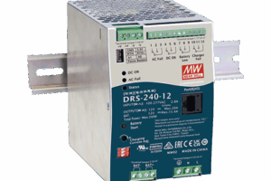 Fuente de Poder Industrial de 240W con Cargador de Baterías, salida 48Vcc, 5A, para montaje Riel Din