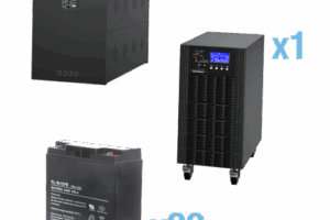 UPS Trifásico de 10 kVA/10 kW, Topología Online Doble Conversión, Voltaje de 208/220 Vca de L-L, Respaldo de 5 Minutos al 100% de Carga, Incluye Módulo y Banco de Baterías