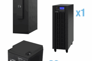 UPS Trifásico de 30 kVA/27 kW, Topología Online Doble Conversión, Voltaje de 208/220 Vca de L-L, Respaldo de 5 Minutos al 100% de Carga, Incluye Módulo y Banco de Baterías