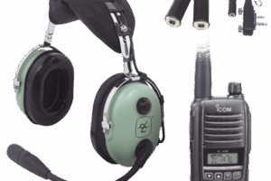 Kit Radio Portátil Aéreo Icom con Auricular David Clark para Aviación General