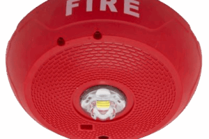 Sirena con Lámpara LED Estroboscópica, Montaje en Techo, Nivel de Candelas Seleccionable, Color Rojo, Nuevo Diseño Moderno y Elegante y Menor Consumo de Corriente