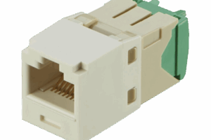 Conector Jack RJ45 Estilo TG, Mini-Com, Categoría 6, de 8 posiciones y 8 cables de Calibre 28/30 AWG, Color Blanco