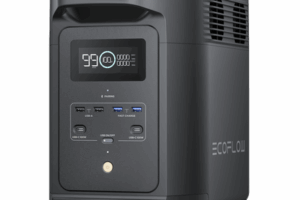 Estación de Energía Portátil de 980Wh Litio LFP / 10 Puertos AC 500 W (Max. 1000W) / 2 USB-C 100W / Cargador de Coche 10A a 12.6V / Conectividad WiFi y Bluetooth (App) / Carga Solar 500W Max.