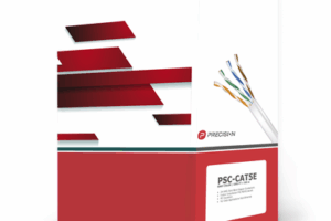 Bobina de cable de UTP de 4 pares Cat5e de 305 m (1000 ft), 100% Cobre, PVC ROHS, Color Gris, 24 AWG, Uso en Interior,  Para Aplicaciones de Voz, Datos y Video