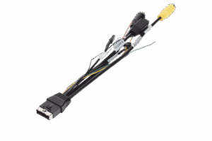 Cable adaptador / posibilita la inclusión de un canal IP, incorpora salida de video conector tipo aviación 4 pines y datos RS485 / compatible con modelo XMR406NAHD