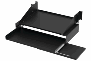 Charola Para Soportar Equipos en Rack de 19in, Con Bandeja Deslizable para Teclado y Mouse , Capacidad de 45.5 kg, 4 UR