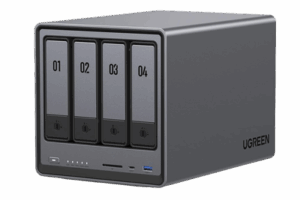 NASync DXP4800 | SO UGOS Pro |  Intel N100 12th Gen Intel® Quad Core™ | 4-Bahias (SATA) hasta 96TB | 2* M.2 SSD hasta 16TB| 8GB DDR5 (Exp. a 16GB) | 2.5Gb Dual Ethernet | HDMI 4K | 2* USB2.0 | 1*USB 3.2Gen | 1* USB 3.2Gen2 | 1*USB-C 3.2Gen2 | SD
