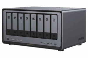NASync DXP8800 Plus | SO UGOS Pro |  Intel X86 12th Gen Intel® Core™ i5 | SSD 128 GB | 8-Bahias (SATA) | 8GB DDR5 (Exp. a 32GB) | 2* M.2 SSD | 4 Puertos Thunderbolt™4 | WiFi | 1*USB3.2 Gen2, 10Gb/s | HDMI 8k.