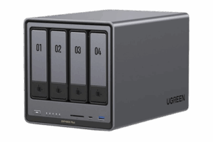 NASync DXP4800 Plus | SO UGOS Pro |  Pentium Gold 8505 Intel® Core™ i5 | 4-Bahias (SATA) hasta 96TB | 2* M.2 SSD hasta 16TB | 8GB DDR5 (Exp. a 64GB) | 2 Ethernet | HDMI 4K | 2* USB2.0 | 1*USB 3.2Gen1 | 1* USB 3.2Gen2 | 1*USB-C 3.2Gen2 | SD 3.0