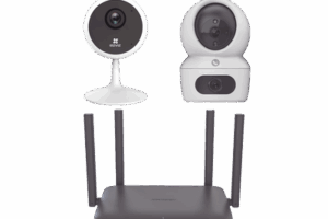 Kit de cámaras WiFi Para Uso en Interior / Incluye 1 pieza CS-H7C / 1 pieza CS-C1C / 1 Pieza de Router DS-3WR15X / Detección de Movimiento / Audio Bidireccional / 4 Puertos 1000 Mbps / Visión nocturna a color