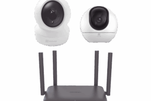 Kit de Camaras Wi-Fi Para Interior, Incluye 1 pieza CS-H6 / 1 Pieza C6N / 1 Pieza de Router DS-3WR15X / Seguimiento Inteligente / Ranura para Memoria / Audio de Dos Vías / Wifi 6 / 4 Puertos 1000 Mbps