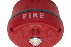 Sirena con Lámpara LED Estroboscópica / Montaje en Techo / Nivel de Candelas Seleccionable / Color Rojo / Nuevo Diseño Moderno y Elegante / Menor Consumo de Corriente / Uso exterior