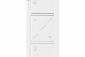 Control remoto PICO 3 botones encender/apagar, subir/bajar intensidad, color blanco, complemente con un atenuador Caseta, RA2, RadioRa2.