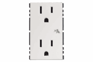 Módulo Color Blanco Duplex de Contactos Eléctricos / Necesita el SM-ADAP-FP Para Fijar a caja para Pavimento / (25424-30)