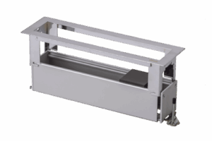 Caja Para Instalación en Escritorio para Voz, Datos o Contactos Eléctricos / Capacidad para 4 Módulos / Salida de Cables "Posterior" / Los Módulos se Adquieren Aparte / (KFC134/14CY)