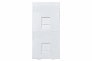 Módulo Color Blanco Con 2 Espacios para Jacks Keystone para Instalarse en la caja de Pavimento / (S76B/9)