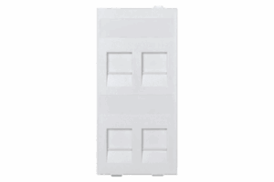 Módulo Color Blanco Con 4 Espacios para Jacks Keystone para Instalarse en la caja de Pavimento / (S76C/9)